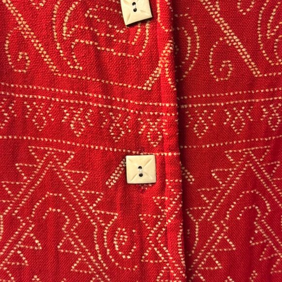 Coldwater Creek Red Button-Up Jacket – Women’s Size M – Geometric Paisley Patter - Picture 5 of 10